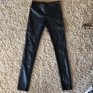 Stretchy pleather pants